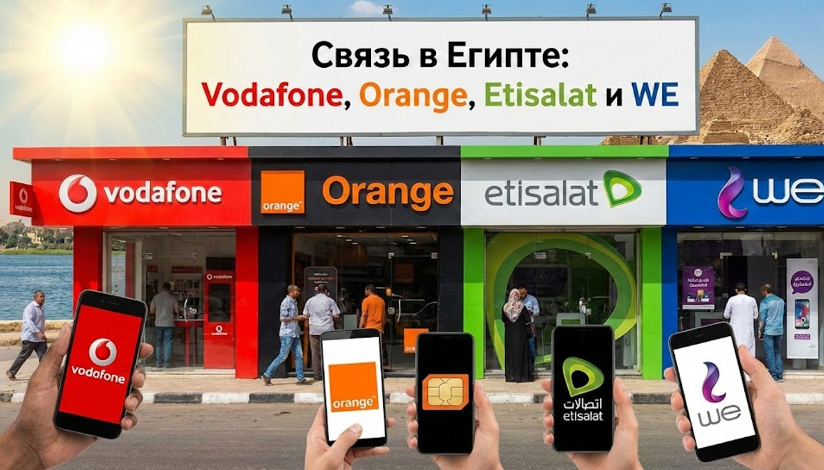 Связь в Египте: Vodafone, Orange, Etisalat и WE