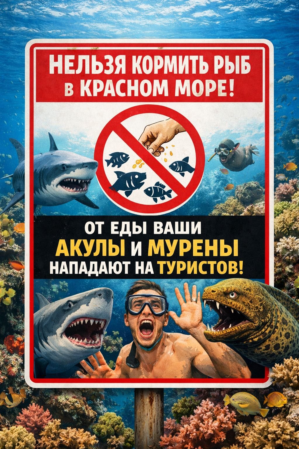 Важно для туристов в Красном море. Почему нельзя кормить рыб