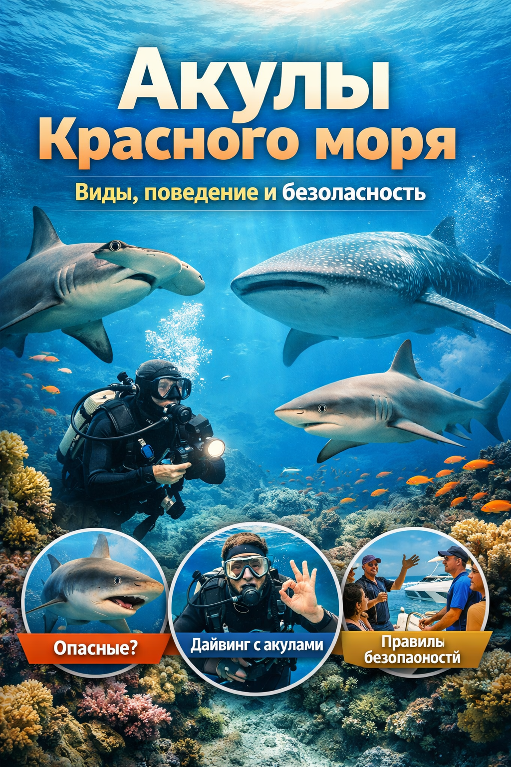 Акулы Красного моря: виды, поведение и безопасность для туристов