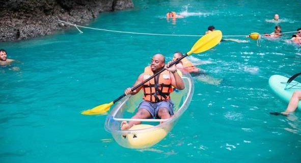 Coral Island + Sunset on a Sailing Catamaran